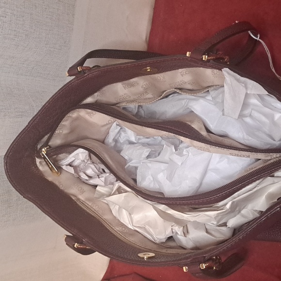 🎆SALE Michael Kors Burgundy/Merlot Pebble Leather Shoulder/Sat… - Picture 9 of 15